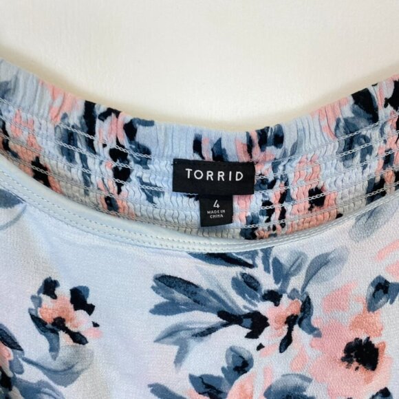 Torrid Floral Off the Shoulder Dress - Picture 3 of 14